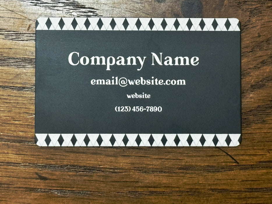 Personalized Metal Business Cards - Geometric