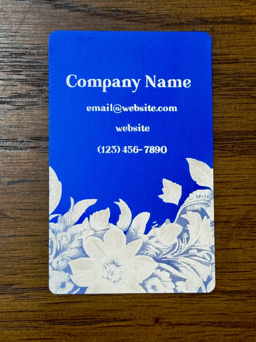Personalized Metal Business Cards - Floral
