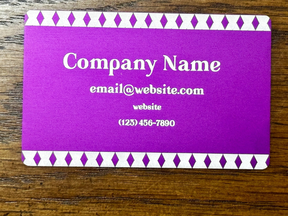Personalized Metal Business Cards - Geometric