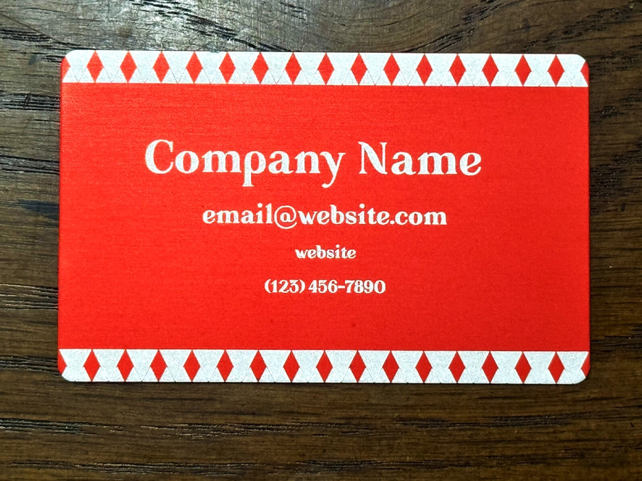 Personalized Metal Business Cards - Geometric