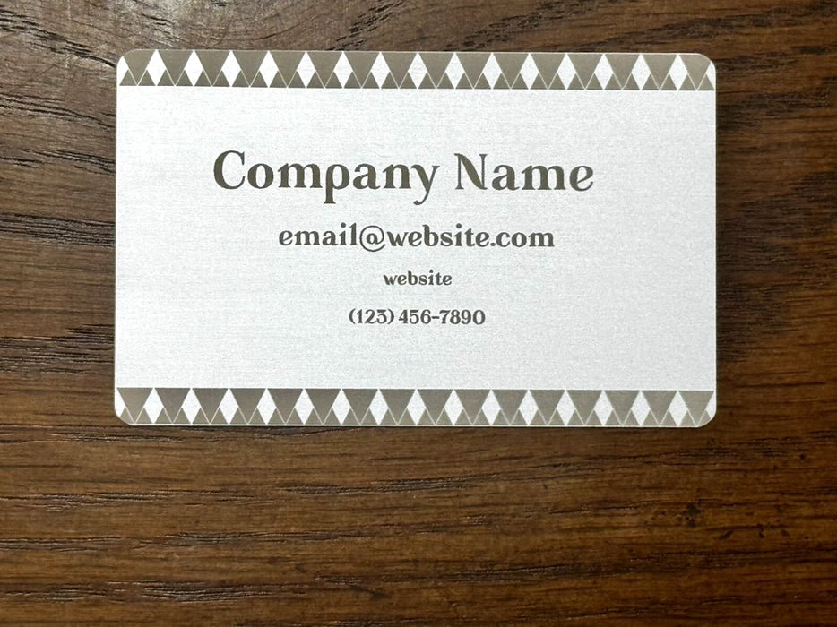 Personalized Metal Business Cards - Geometric