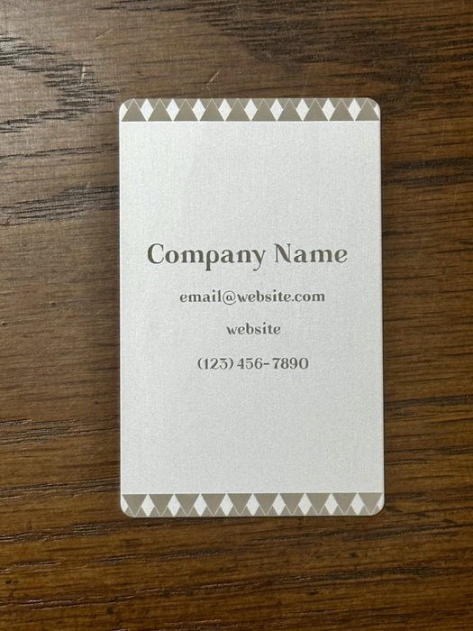 Personalized Metal Business Cards - Geometric